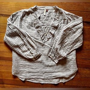 Pilcro Striped Peasant Top